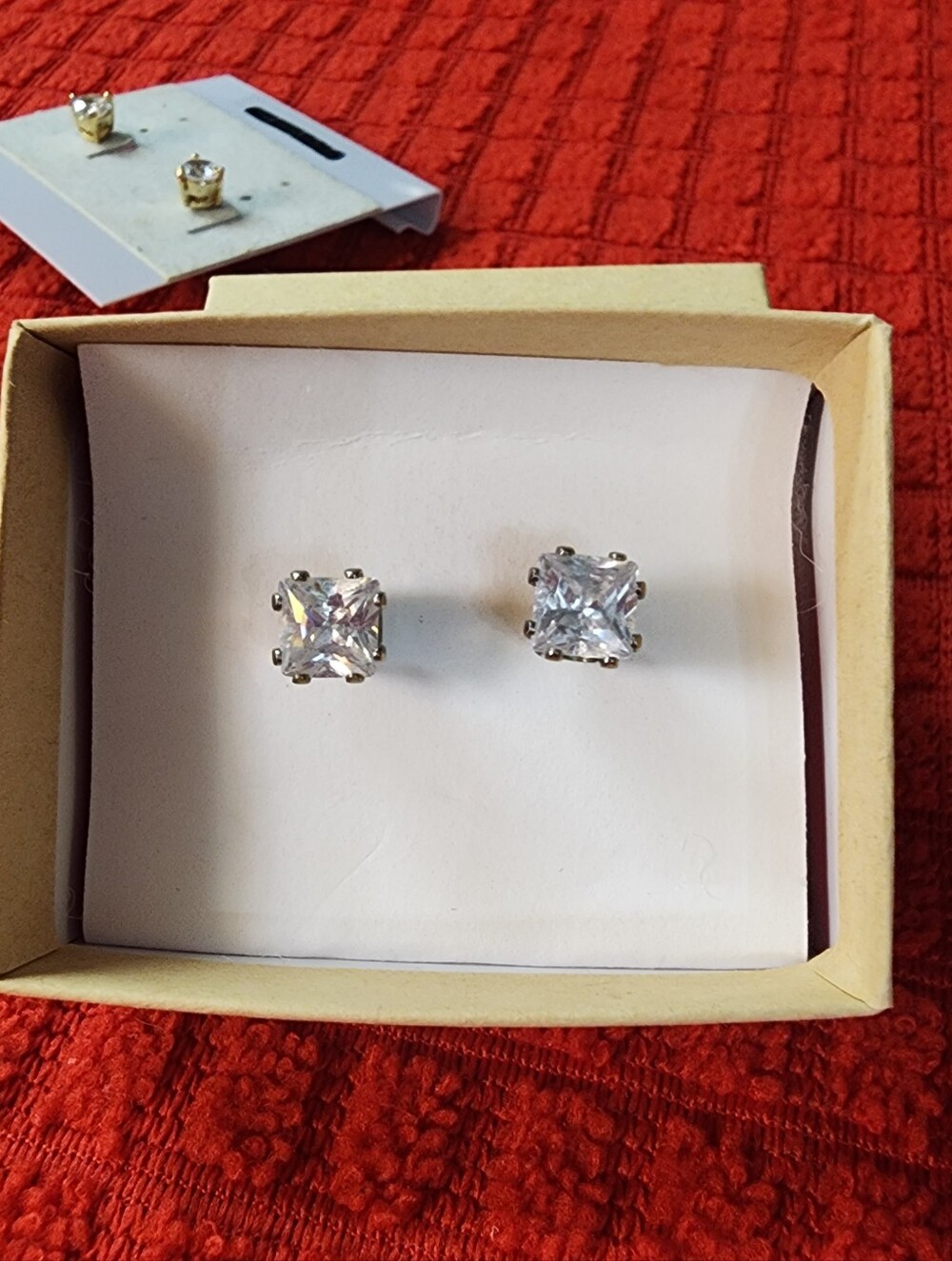 Cubic Diamond Stud Earrings